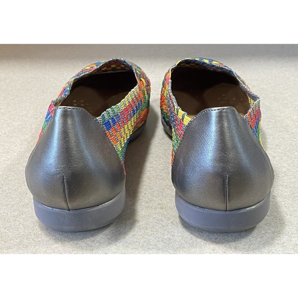 Comfortview Bethany Woven Rainbow Glitter Flat Shoes Women's Size 11 W - Picture 3 of 11